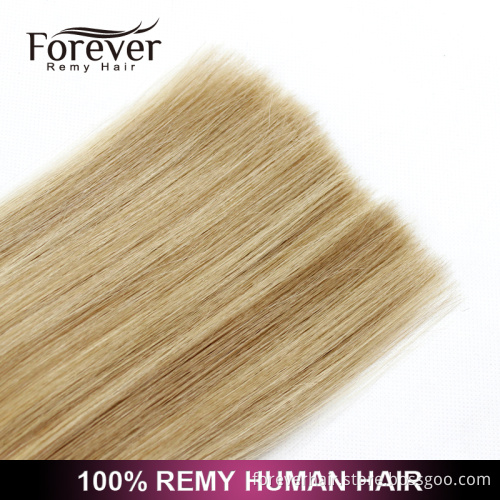 Forever high quality 100 real Indian remy human blonde #613/18 double drawn 2g strands i tip hair extensions